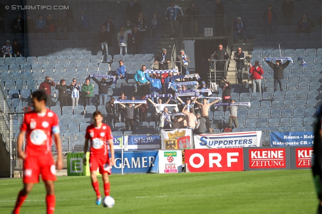 Sturm Graz - Wiener Neustadt
Oesterreichische Fussball Bundesliga, 35. Runde, SK Sturm Graz - SC Wiener Neustadt, Stadion Liebenau Graz, 04.05.2014. 

Foto zeigt Fans von Wr. Neustadt
