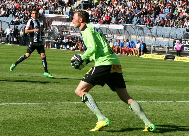 Sturm Graz - Wiener Neustadt
Oesterreichische Fussball Bundesliga, 35. Runde, SK Sturm Graz - SC Wiener Neustadt, Stadion Liebenau Graz, 04.05.2014. 

Foto zeigt Benedikt Pliquett (Sturm)
