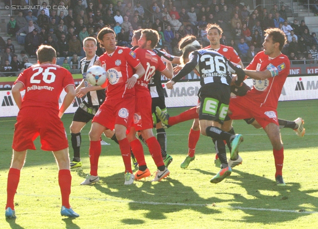 Sturm Graz - Wiener Neustadt
Oesterreichische Fussball Bundesliga, 35. Runde, SK Sturm Graz - SC Wiener Neustadt, Stadion Liebenau Graz, 04.05.2014. 

Foto zeigt David Schnaderbeck (Sturm)
