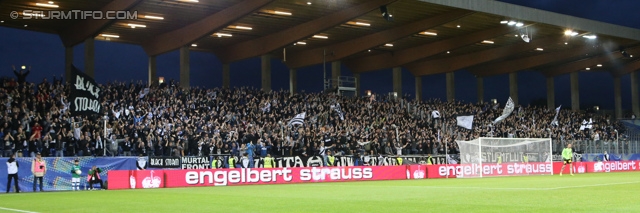 St. Poelten - Sturm Graz
OEFB Cup, Halbfinale, SKN St. Poelten - SK Sturm Graz, Arena St. Poelten, 07.05.2014. 

Foto zeigt Fans von Sturm
