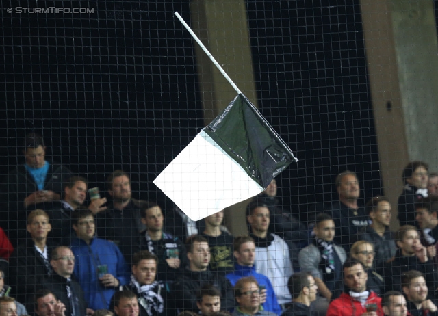 St. Poelten - Sturm Graz
OEFB Cup, Halbfinale, SKN St. Poelten - SK Sturm Graz, Arena St. Poelten, 07.05.2014. 

Foto zeigt Fans von Sturm
