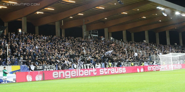 St. Poelten - Sturm Graz
OEFB Cup, Halbfinale, SKN St. Poelten - SK Sturm Graz, Arena St. Poelten, 07.05.2014. 

Foto zeigt Fans von Sturm
