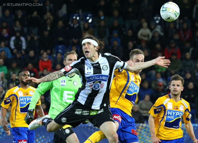 St. Poelten - Sturm Graz
OEFB Cup, Halbfinale, SKN St. Poelten - SK Sturm Graz, Arena St. Poelten, 07.05.2014. 

Foto zeigt Nikola Vujadinovic (Sturm)
