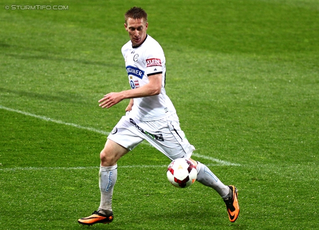 Austria Wien - Sturm Graz
Oesterreichische Fussball Bundesliga, 36. Runde, FK Austria Wien - SK Sturm Graz, Franz-Horr-Stadion Wien, 11.05.2014. 

Foto zeigt Robert Beric (Sturm)
