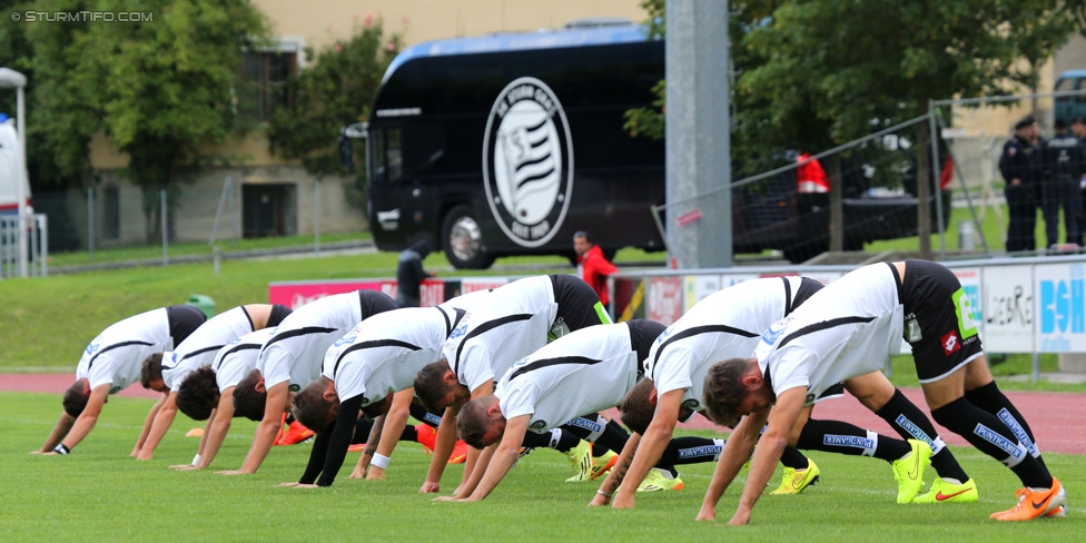 Schwaz - Sturm Graz
OEFB Cup, 1. Runde, SC Schwaz - SK Sturm Graz, Silberstadtarena Schwaz, 11.07.2014. 

Foto zeigt die Mannschaft von Sturm
