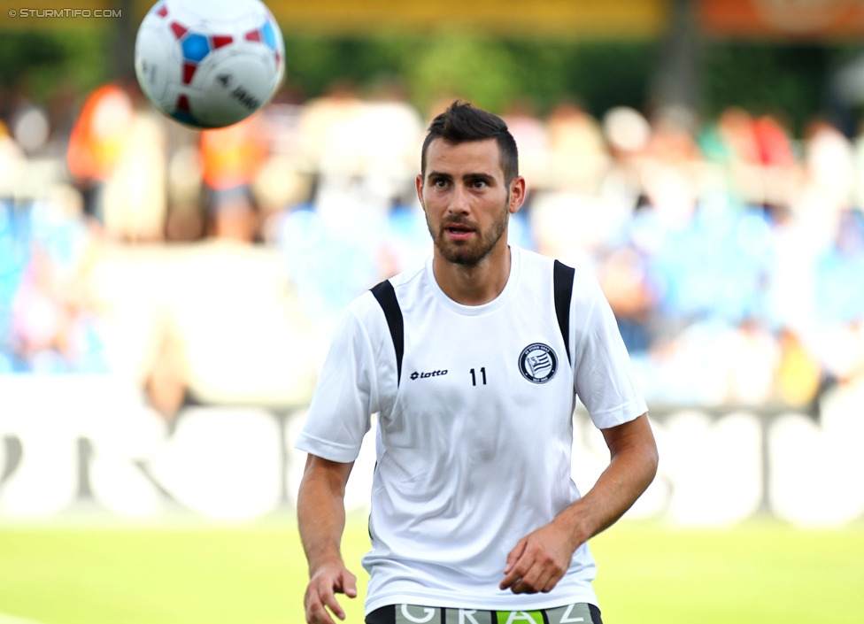 Altach - Sturm Graz
Oesterreichische Fussball Bundesliga, 1. Runde, SC Rheindorf Altach - SK Sturm Graz, Stadion Schnabelholz Altach, 19.07.2014. 

Foto zeigt Josip Tadic (Sturm)
