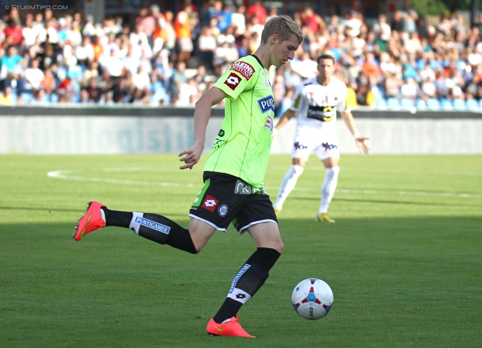 Altach - Sturm Graz
Oesterreichische Fussball Bundesliga, 1. Runde, SC Rheindorf Altach - SK Sturm Graz, Stadion Schnabelholz Altach, 19.07.2014. 

Foto zeigt Simon Piesinger (Sturm)
