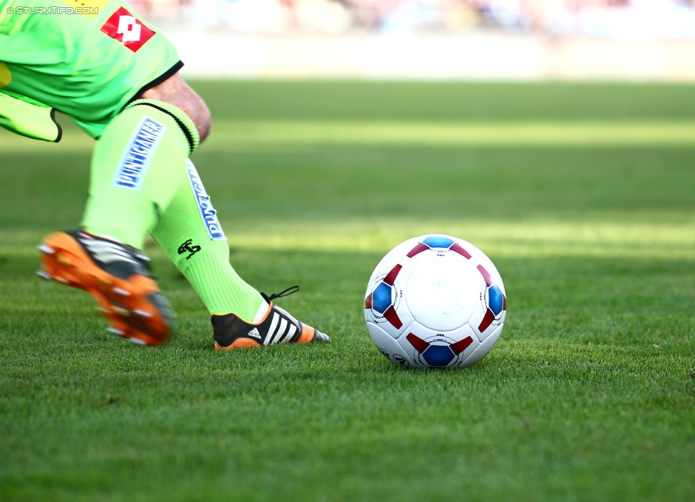 Altach - Sturm Graz
Oesterreichische Fussball Bundesliga, 1. Runde, SC Rheindorf Altach - SK Sturm Graz, Stadion Schnabelholz Altach, 19.07.2014. 

Foto zeigt ein Feature mit Christian Gratzei (Sturm)
