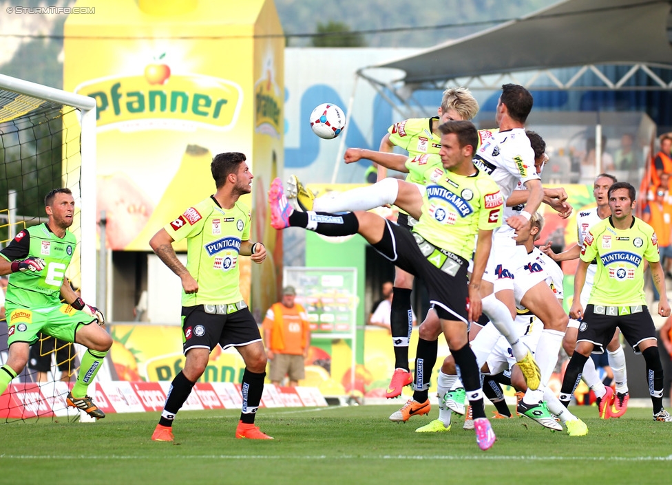 Altach - Sturm Graz
Oesterreichische Fussball Bundesliga, 1. Runde, SC Rheindorf Altach - SK Sturm Graz, Stadion Schnabelholz Altach, 19.07.2014. 

Foto zeigt Daniel Offenbacher (Sturm)
