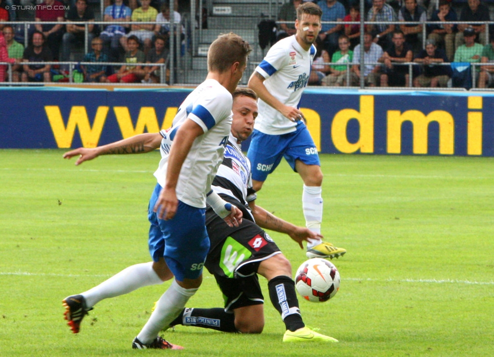 Groedig - Sturm Graz
Oesterreichische Fussball Bundesliga, 2. Runde, SV Groedig - SK Sturm Graz, Untersbergarena Groedig, 27.07.2014. 

Foto zeigt Daniel Beichler (Sturm)
