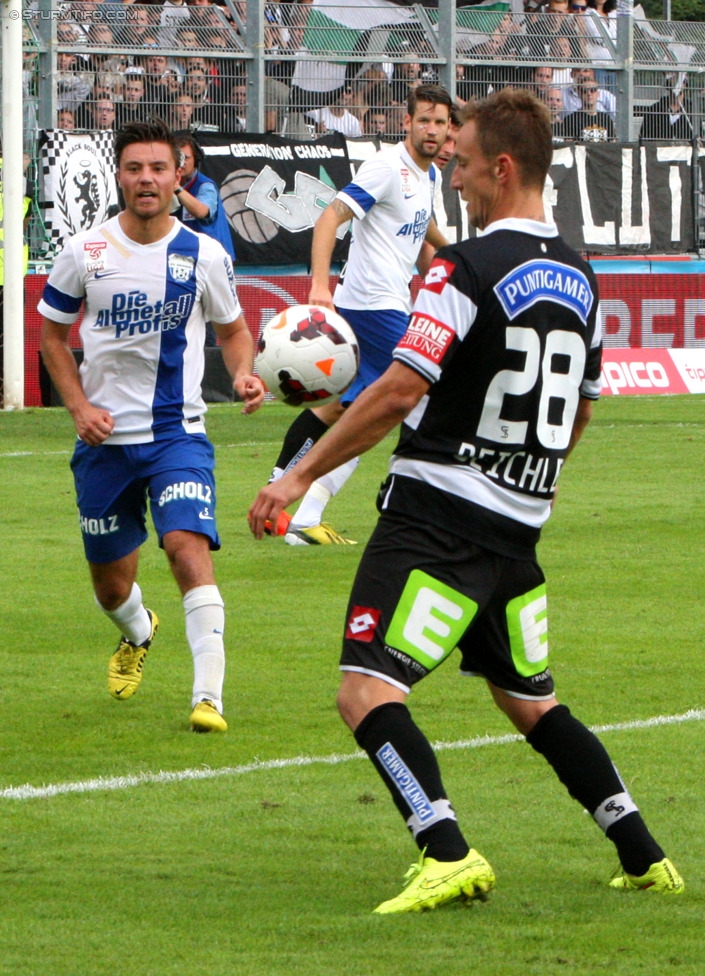 Groedig - Sturm Graz
Oesterreichische Fussball Bundesliga, 2. Runde, SV Groedig - SK Sturm Graz, Untersbergarena Groedig, 27.07.2014. 

Foto zeigt Daniel Beichler (Sturm)
