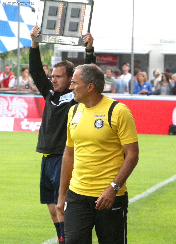 Groedig - Sturm Graz
Oesterreichische Fussball Bundesliga, 2. Runde, SV Groedig - SK Sturm Graz, Untersbergarena Groedig, 27.07.2014. 

Foto zeigt Darko Milanic (Cheftrainer Sturm)
