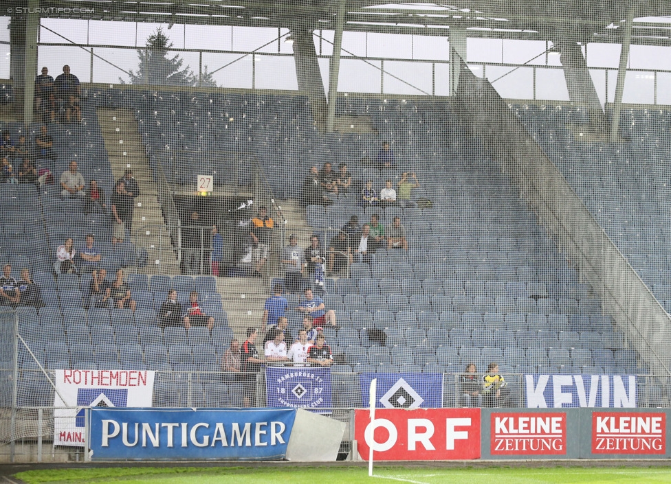 Sturm Graz - Hamburger SV
Testspiel,  SK Sturm Graz - Hamburger SV, Stadion Liebenau Graz, 30.07.2014. 

Foto zeigt Fans von Hamburg
