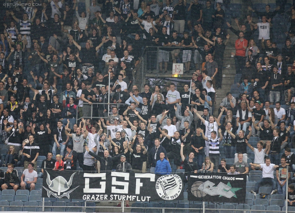 Sturm Graz - Hamburger SV
Testspiel,  SK Sturm Graz - Hamburger SV, Stadion Liebenau Graz, 30.07.2014. 

Foto zeigt Fans von Sturm
