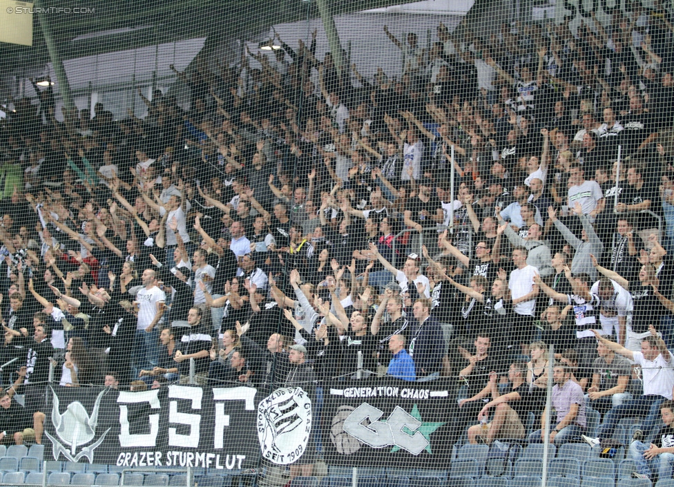 Sturm Graz - Hamburger SV
Testspiel,  SK Sturm Graz - Hamburger SV, Stadion Liebenau Graz, 30.07.2014. 

Foto zeigt Fans von Sturm
