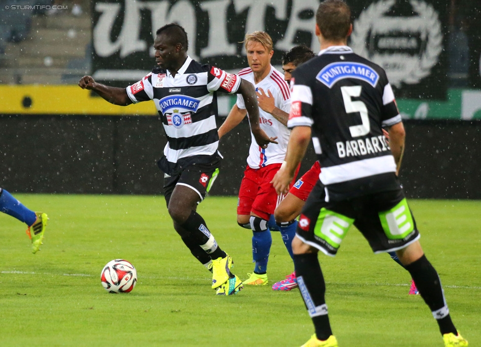 Sturm Graz - Hamburger SV
Testspiel,  SK Sturm Graz - Hamburger SV, Stadion Liebenau Graz, 30.07.2014. 

Foto zeigt Emmanuel Frimpong (Sturm) und Tomislav Barbaric (Sturm) 
