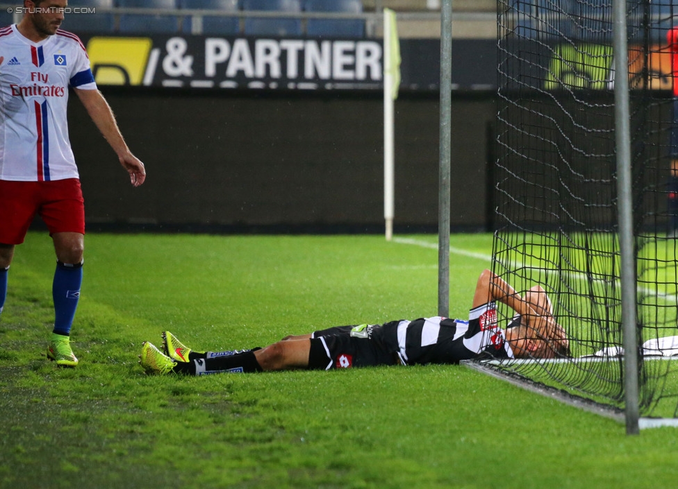 Sturm Graz - Hamburger SV
Testspiel,  SK Sturm Graz - Hamburger SV, Stadion Liebenau Graz, 30.07.2014. 

Foto zeigt Lukas Spendlhofer (Sturm)
Schlüsselwörter: enttaeuschung