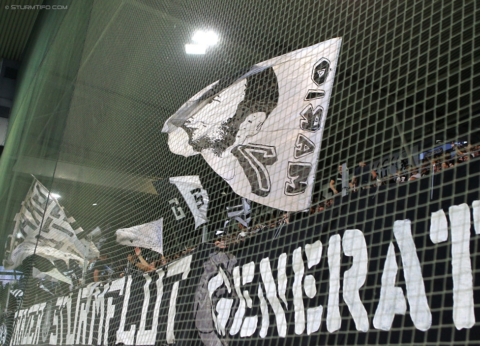 Sturm Graz - Wiener Neustadt
Oesterreichische Fussball Bundesliga, 3. Runde, SK Sturm Graz - SC Wiener Neustadt, Stadion Liebenau Graz, 02.08.2014. 

Foto zeigt Fans von Sturm
