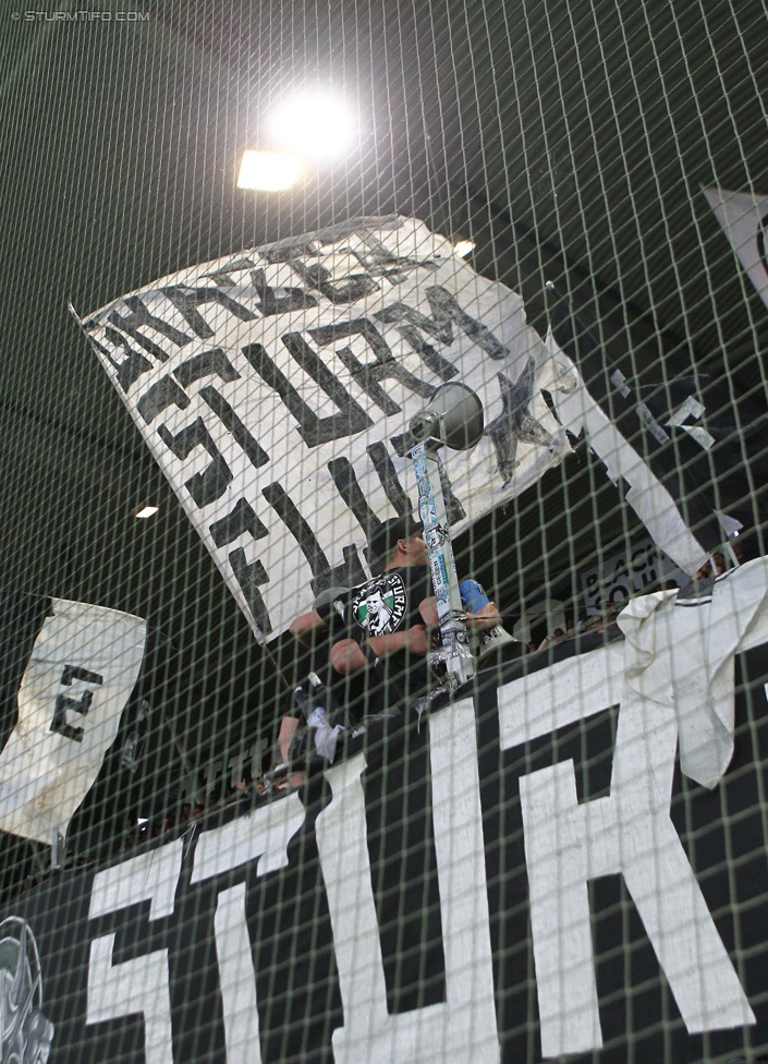 Sturm Graz - Wiener Neustadt
Oesterreichische Fussball Bundesliga, 3. Runde, SK Sturm Graz - SC Wiener Neustadt, Stadion Liebenau Graz, 02.08.2014. 

Foto zeigt Fans von Sturm
