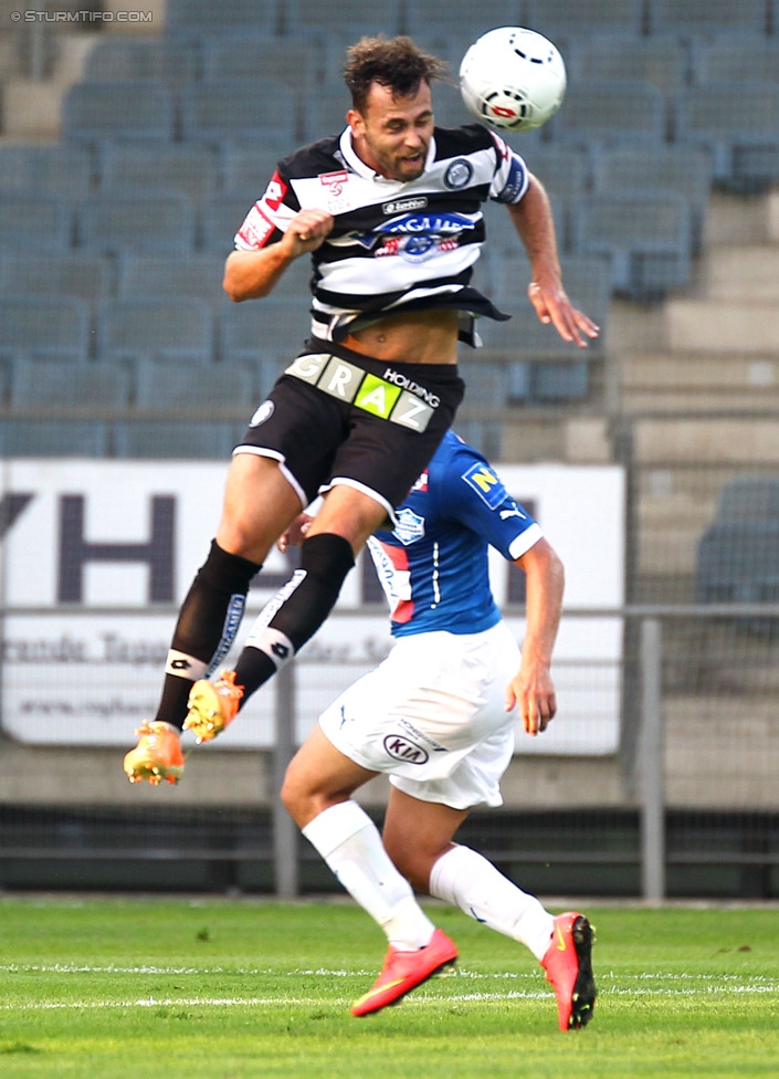 Sturm Graz - Wiener Neustadt
Oesterreichische Fussball Bundesliga, 3. Runde, SK Sturm Graz - SC Wiener Neustadt, Stadion Liebenau Graz, 02.08.2014. 

Foto zeigt Michael Madl (Sturm)
