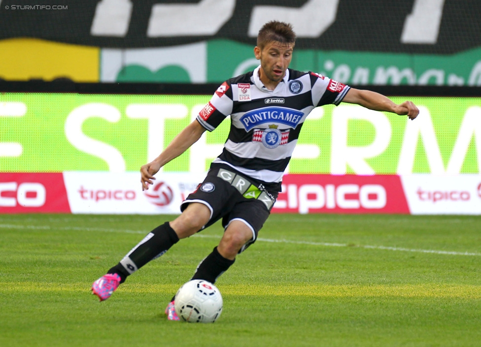 Sturm Graz - Wiener Neustadt
Oesterreichische Fussball Bundesliga, 3. Runde, SK Sturm Graz - SC Wiener Neustadt, Stadion Liebenau Graz, 02.08.2014. 

Foto zeigt Aleksandar Todorovski (Sturm)
