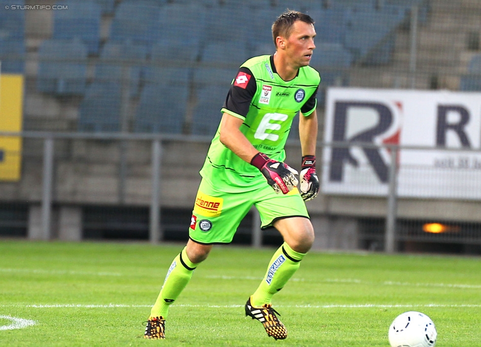 Sturm Graz - Wiener Neustadt
Oesterreichische Fussball Bundesliga, 3. Runde, SK Sturm Graz - SC Wiener Neustadt, Stadion Liebenau Graz, 02.08.2014. 

Foto zeigt Christian Gratzei (Sturm)
