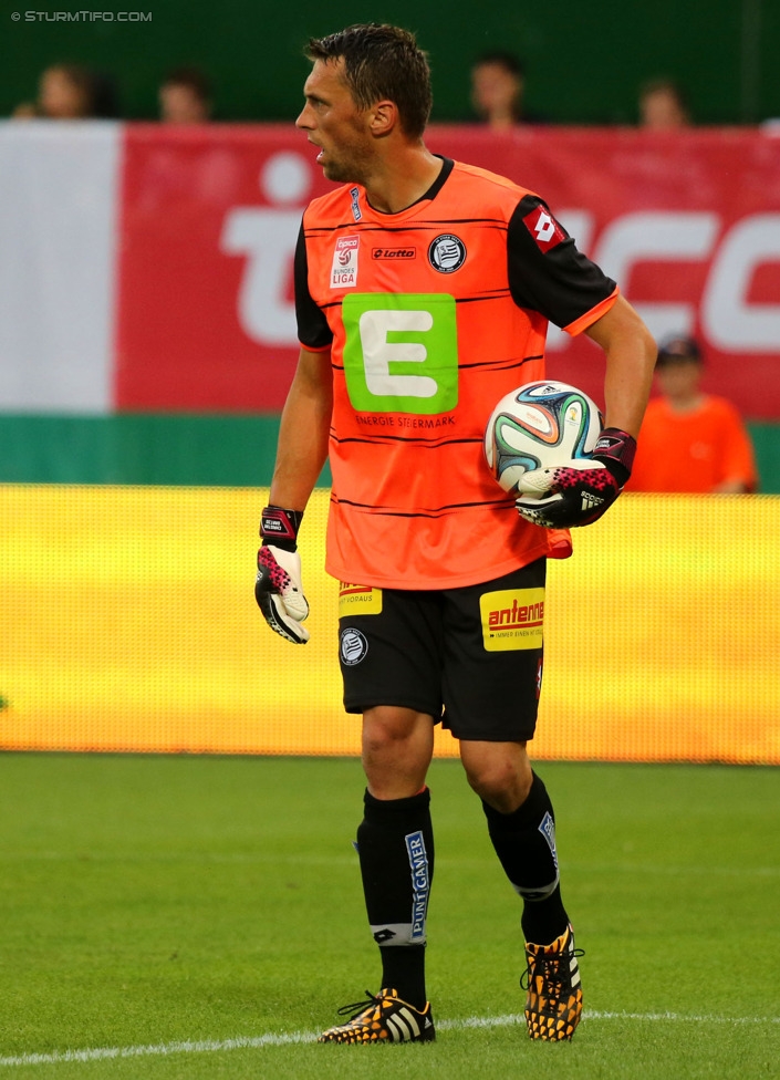 Rapid - Sturm Graz
Oesterreichische Fussball Bundesliga, 4. Runde, SK Rapid Wien - SK Sturm Graz, Ernst-Happel-Stadion Wien, 09.08.2014. 

Foto zeigt Christian Gratzei (Sturm)
