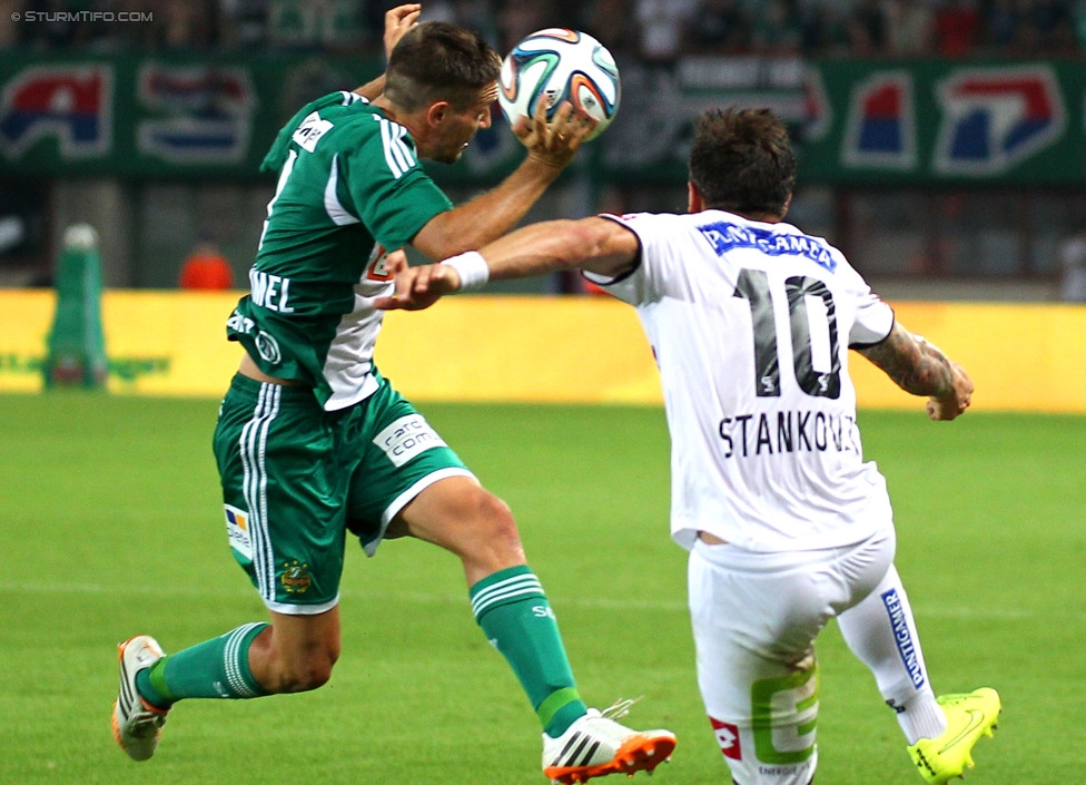 Rapid - Sturm Graz
Oesterreichische Fussball Bundesliga, 4. Runde, SK Rapid Wien - SK Sturm Graz, Ernst-Happel-Stadion Wien, 09.08.2014. 

Foto zeigt Marko Stankovic (Sturm)
