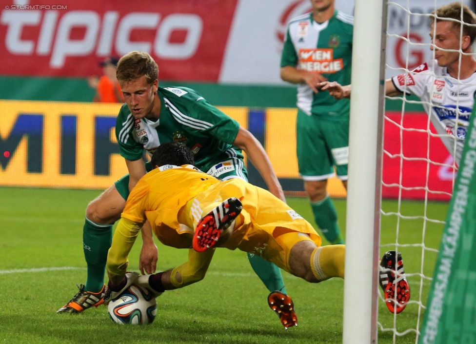 Rapid - Sturm Graz
Oesterreichische Fussball Bundesliga, 4. Runde, SK Rapid Wien - SK Sturm Graz, Ernst-Happel-Stadion Wien, 09.08.2014. 

Foto zeigt Jan Novota (Rapid)
