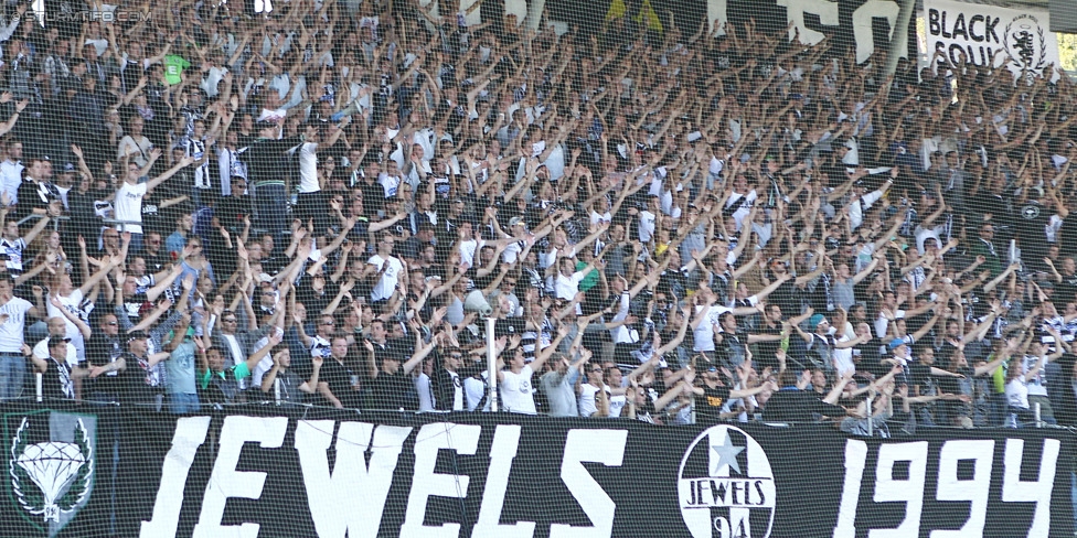 Sturm Graz - Austria Wien
Oesterreichische Fussball Bundesliga, 5. Runde, SK Sturm Graz - FK Austria Wien, Stadion Liebenau Graz, 17.08.2014. 

Foto zeigt Fans von Sturm
