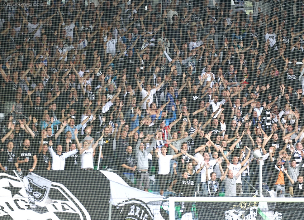 Sturm Graz - Wolfsberg
Oesterreichische Fussball Bundesliga, 6. Runde, SK Sturm Graz - Wolfsberger AC, Stadion Liebenau Graz, 23.08.2014. 

Foto zeigt Fans von Sturm
