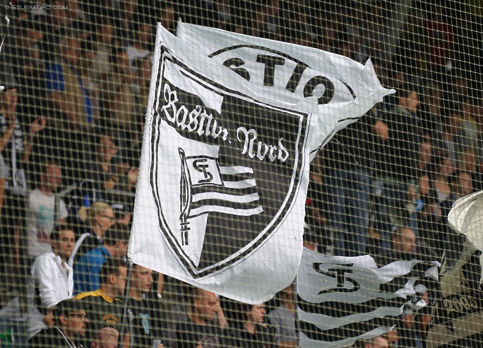 Sturm Graz - Wolfsberg
Oesterreichische Fussball Bundesliga, 6. Runde, SK Sturm Graz - Wolfsberger AC, Stadion Liebenau Graz, 23.08.2014. 

Foto zeigt Fans von Sturm
