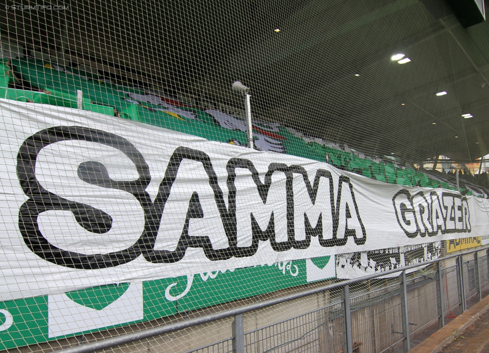 Sturm Graz - Wolfsberg
Oesterreichische Fussball Bundesliga, 6. Runde, SK Sturm Graz - Wolfsberger AC, Stadion Liebenau Graz, 23.08.2014. 

Foto zeigt Fans von Sturm mit einer Choreografie
