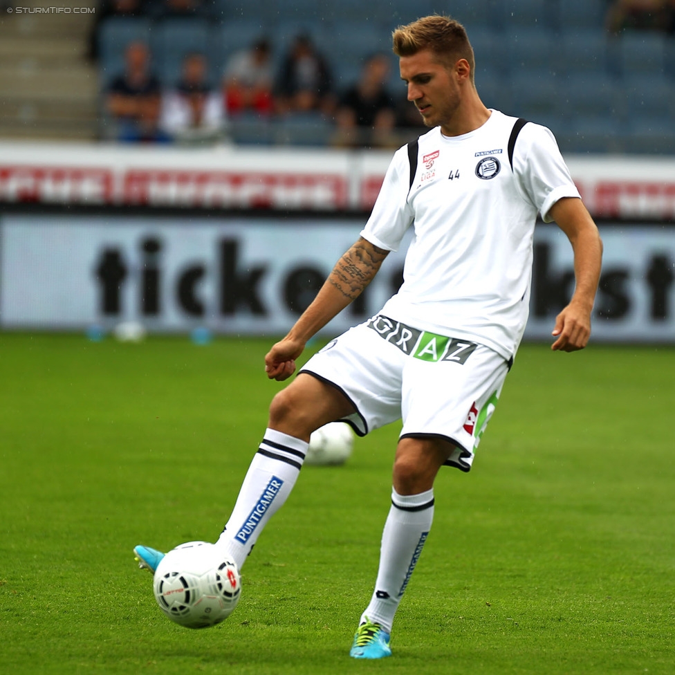 Sturm Graz - Wolfsberg
Oesterreichische Fussball Bundesliga, 6. Runde, SK Sturm Graz - Wolfsberger AC, Stadion Liebenau Graz, 23.08.2014. 

Foto zeigt Lukas Spendlhofer (Sturm)
