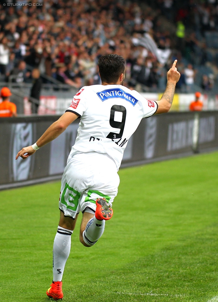 Sturm Graz - Wolfsberg
Oesterreichische Fussball Bundesliga, 6. Runde, SK Sturm Graz - Wolfsberger AC, Stadion Liebenau Graz, 23.08.2014. 

Foto zeigt Marco Djuricin (Sturm)
Schlüsselwörter: torjubel