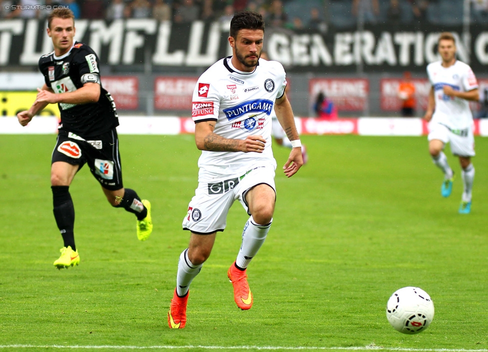 Sturm Graz - Wolfsberg
Oesterreichische Fussball Bundesliga, 6. Runde, SK Sturm Graz - Wolfsberger AC, Stadion Liebenau Graz, 23.08.2014. 

Foto zeigt Marco Djuricin (Sturm)
