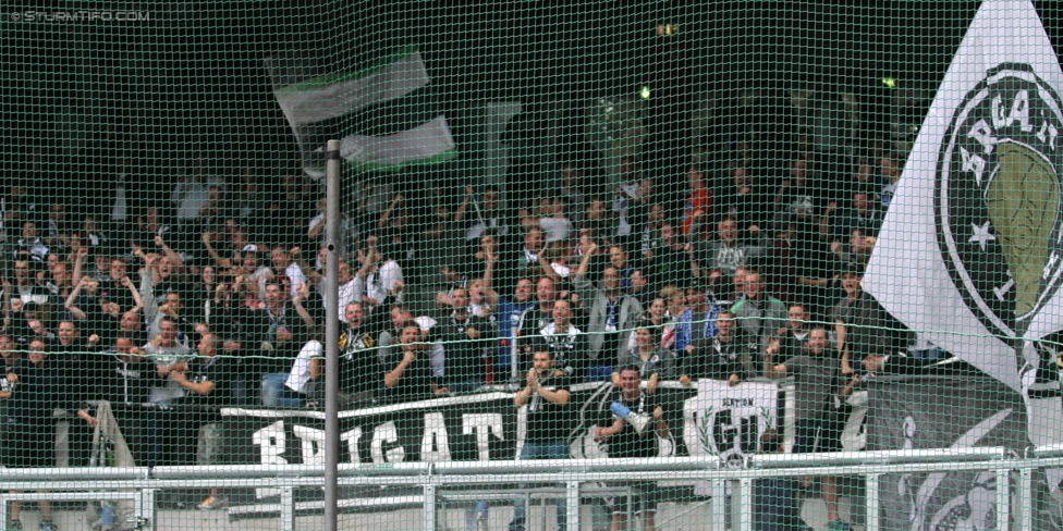 RB Salzburg - Sturm Graz
Oesterreichische Fussball Bundesliga, 7. Runde, FC RB Salzburg - SK Sturm Graz, Stadion Wals-Siezenheim, 30.08.2014. 

Foto zeigt Fans von Sturm
