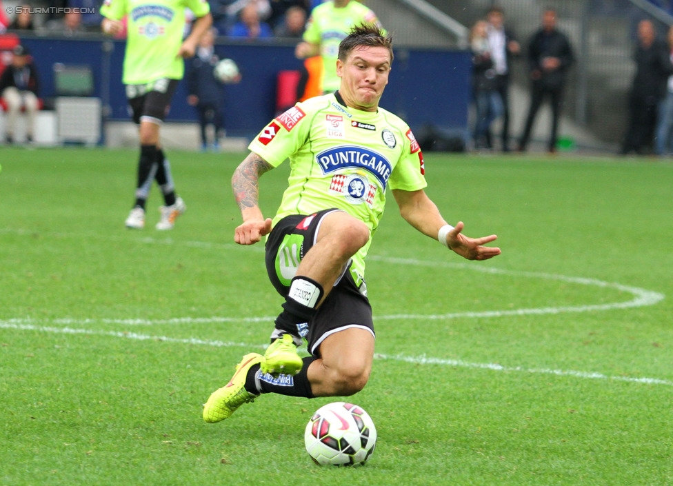 RB Salzburg - Sturm Graz
Oesterreichische Fussball Bundesliga, 7. Runde, FC RB Salzburg - SK Sturm Graz, Stadion Wals-Siezenheim, 30.08.2014. 

Foto zeigt Marko Stankovic (Sturm)
