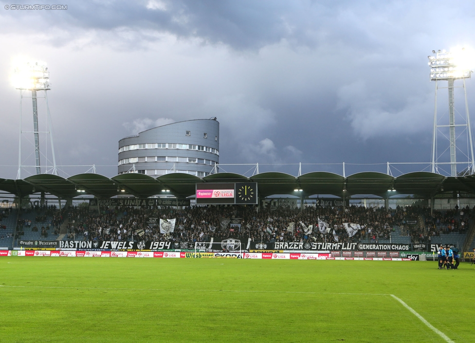 Sturm Graz - Admira Wacker
Oesterreichische Fussball Bundesliga, 8. Runde, SK Sturm Graz - FC Admira Wacker Moedling, Stadion Liebenau Graz, 13.09.2014. 

Foto zeigt Fans von Sturm
