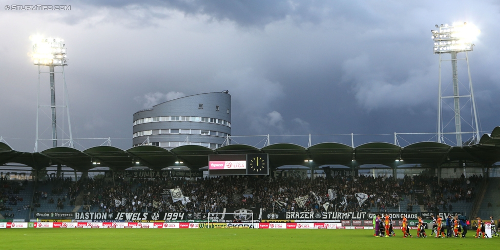 Sturm Graz - Admira Wacker
Oesterreichische Fussball Bundesliga, 8. Runde, SK Sturm Graz - FC Admira Wacker Moedling, Stadion Liebenau Graz, 13.09.2014. 

Foto zeigt Fans von Sturm
