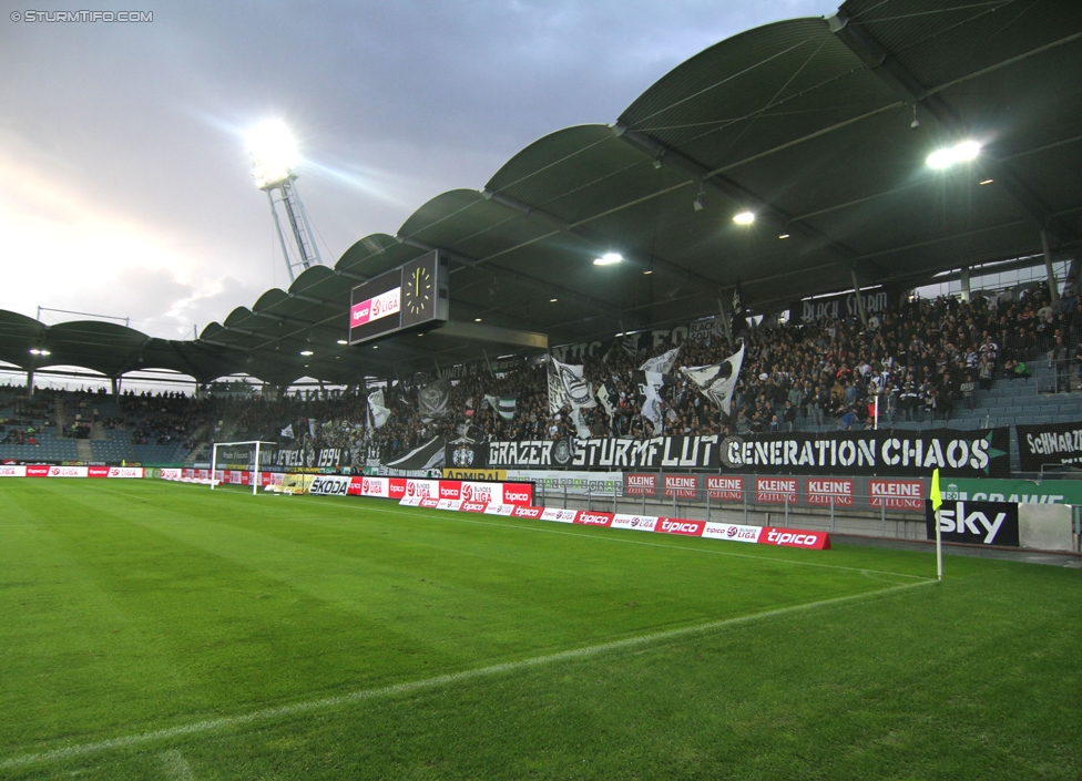 Sturm Graz - Admira Wacker
Oesterreichische Fussball Bundesliga, 8. Runde, SK Sturm Graz - FC Admira Wacker Moedling, Stadion Liebenau Graz, 13.09.2014. 

Foto zeigt Fans von Sturm
