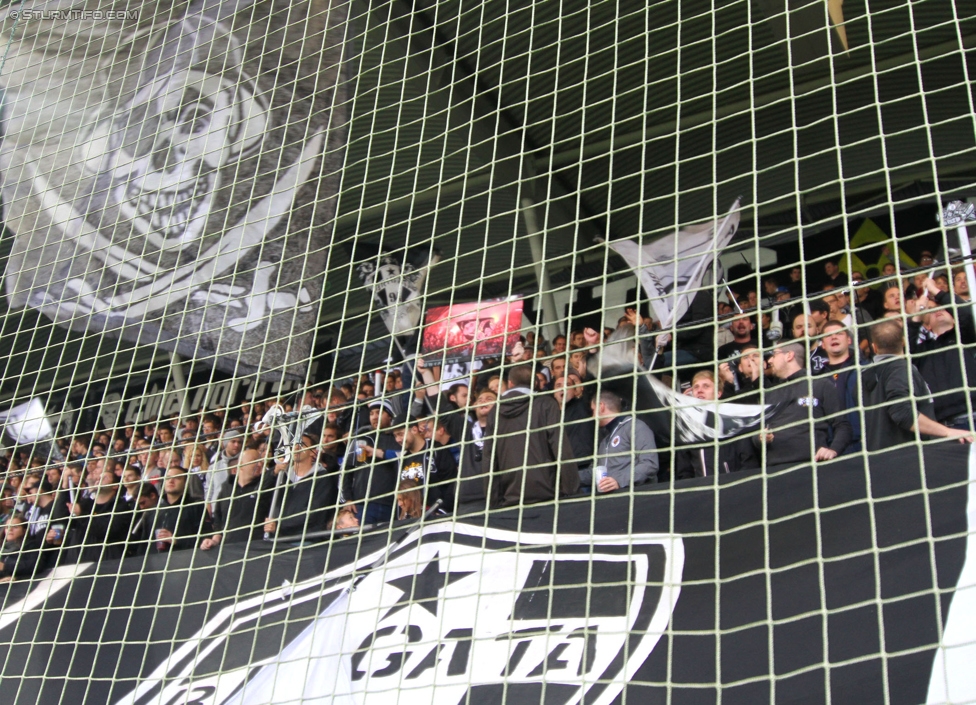 Sturm Graz - Admira Wacker
Oesterreichische Fussball Bundesliga, 8. Runde, SK Sturm Graz - FC Admira Wacker Moedling, Stadion Liebenau Graz, 13.09.2014. 

Foto zeigt Fans von Sturm
