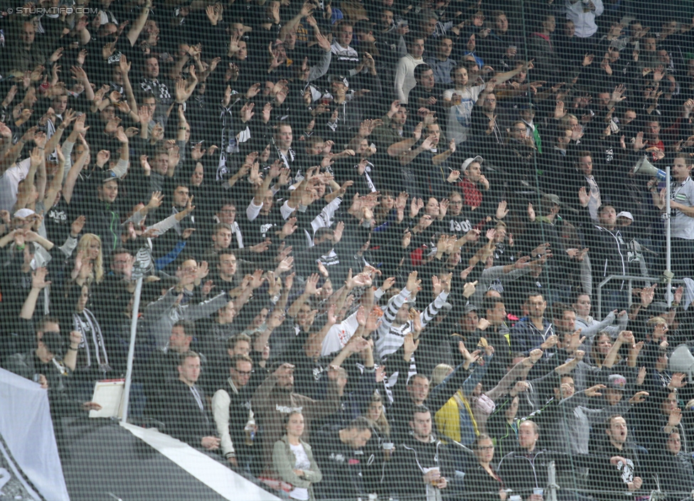 Sturm Graz - Admira Wacker
Oesterreichische Fussball Bundesliga, 8. Runde, SK Sturm Graz - FC Admira Wacker Moedling, Stadion Liebenau Graz, 13.09.2014. 

Foto zeigt Fans von Sturm
