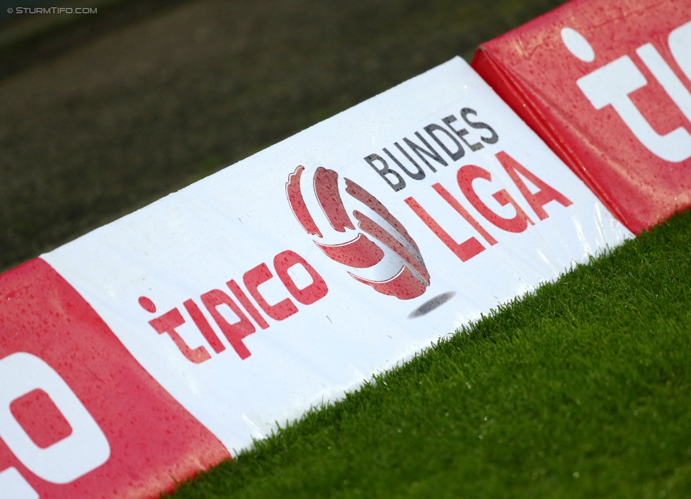 Sturm Graz - Admira Wacker
Oesterreichische Fussball Bundesliga, 8. Runde, SK Sturm Graz - FC Admira Wacker Moedling, Stadion Liebenau Graz, 13.09.2014. 

Foto zeigt ein Feature mit dem Bundesliga Logo
