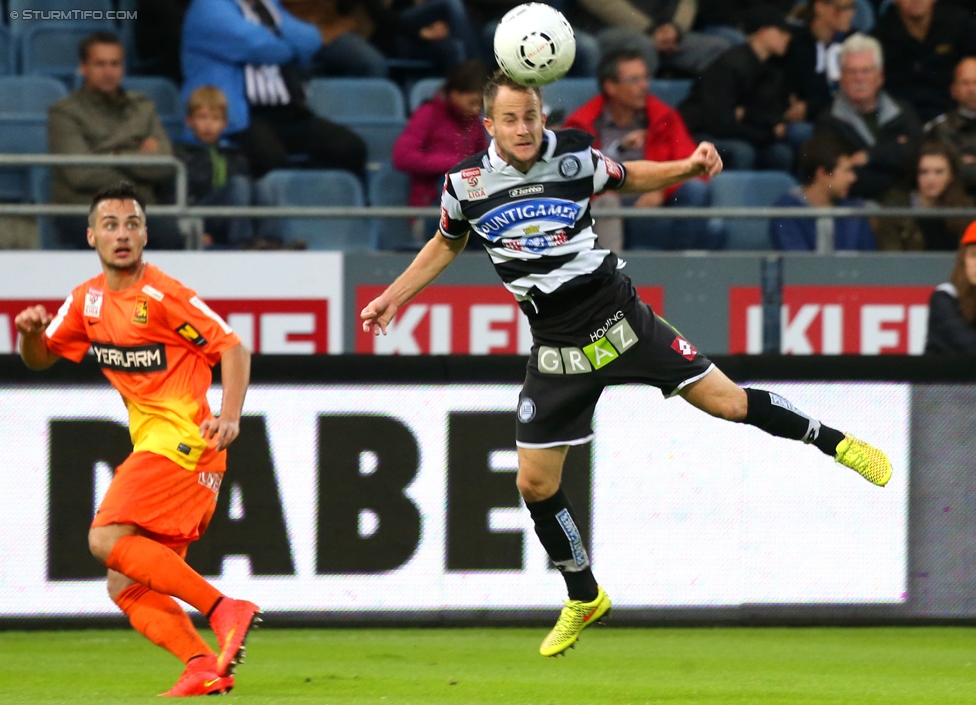 Sturm Graz - Admira Wacker
Oesterreichische Fussball Bundesliga, 8. Runde, SK Sturm Graz - FC Admira Wacker Moedling, Stadion Liebenau Graz, 13.09.2014. 

Foto zeigt Christian Klem (Sturm)
