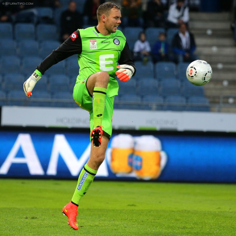 Sturm Graz - Admira Wacker
Oesterreichische Fussball Bundesliga, 8. Runde, SK Sturm Graz - FC Admira Wacker Moedling, Stadion Liebenau Graz, 13.09.2014. 

Foto zeigt Benedikt Pliquett (Sturm)
