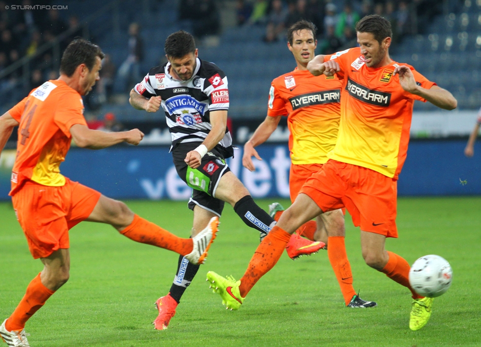 Sturm Graz - Admira Wacker
Oesterreichische Fussball Bundesliga, 8. Runde, SK Sturm Graz - FC Admira Wacker Moedling, Stadion Liebenau Graz, 13.09.2014. 

Foto zeigt Marco Djuricin (Sturm)
