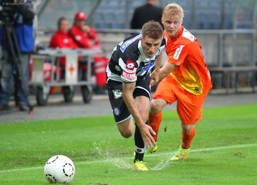 Sturm Graz - Admira Wacker
Oesterreichische Fussball Bundesliga, 8. Runde, SK Sturm Graz - FC Admira Wacker Moedling, Stadion Liebenau Graz, 13.09.2014. 

Foto zeigt Thorsten Schick (Sturm)
