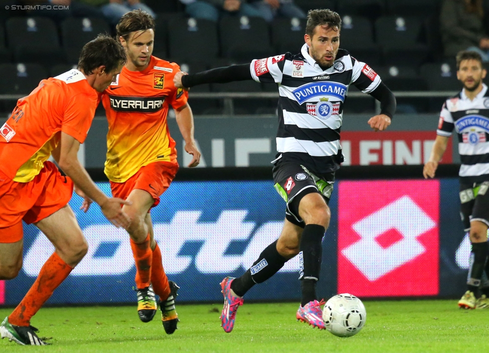 Sturm Graz - Admira Wacker
Oesterreichische Fussball Bundesliga, 8. Runde, SK Sturm Graz - FC Admira Wacker Moedling, Stadion Liebenau Graz, 13.09.2014. 

Foto zeigt Josip Tadic (Sturm)
