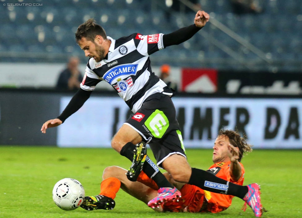 Sturm Graz - Admira Wacker
Oesterreichische Fussball Bundesliga, 8. Runde, SK Sturm Graz - FC Admira Wacker Moedling, Stadion Liebenau Graz, 13.09.2014. 

Foto zeigt Josip Tadic (Sturm)
